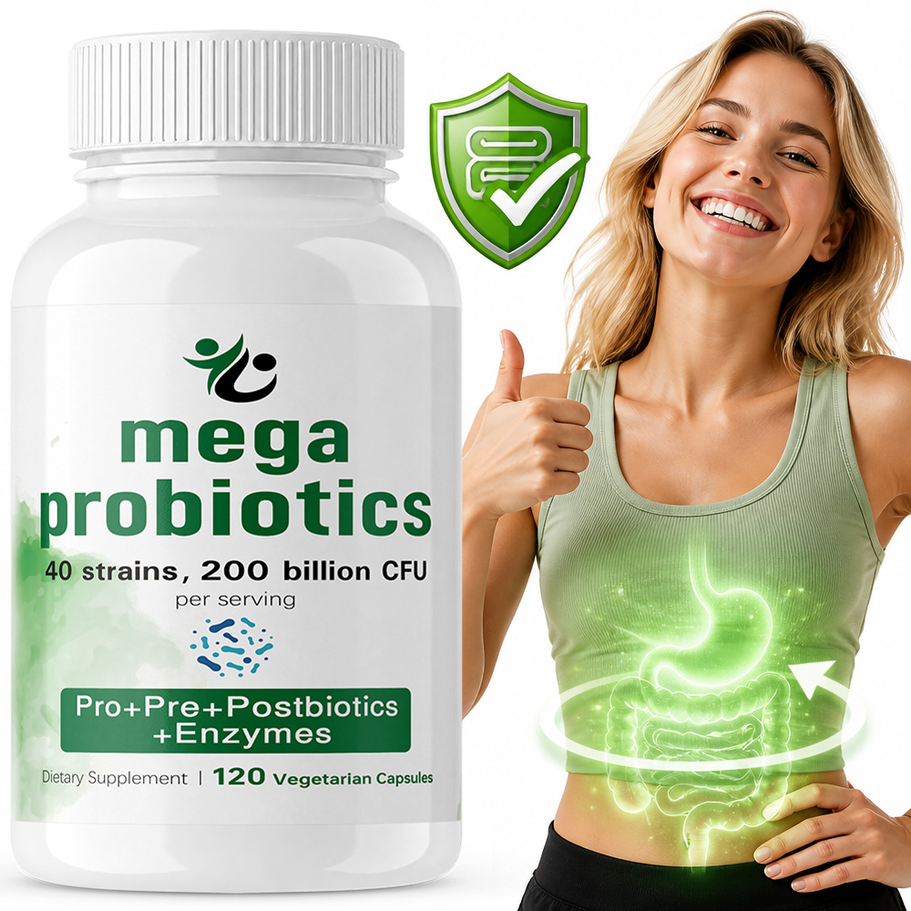 Digestive Enzyme Blend - Probiotici 200 Miliardi CFU, 120 Capsule