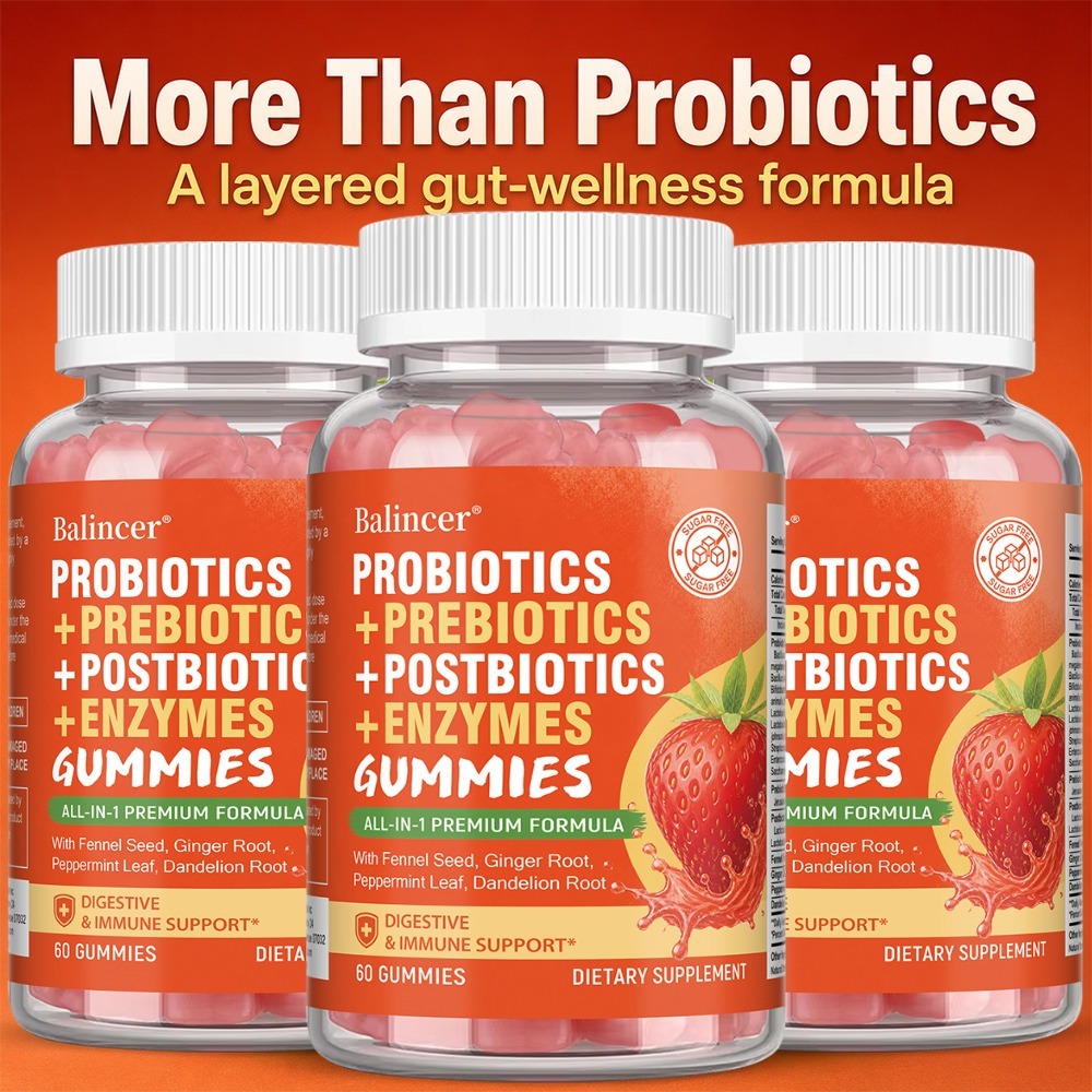 Digestive Enzyme Blend - Gomme Probiotiche, Prebiotici ed Enzimi Digestivi,