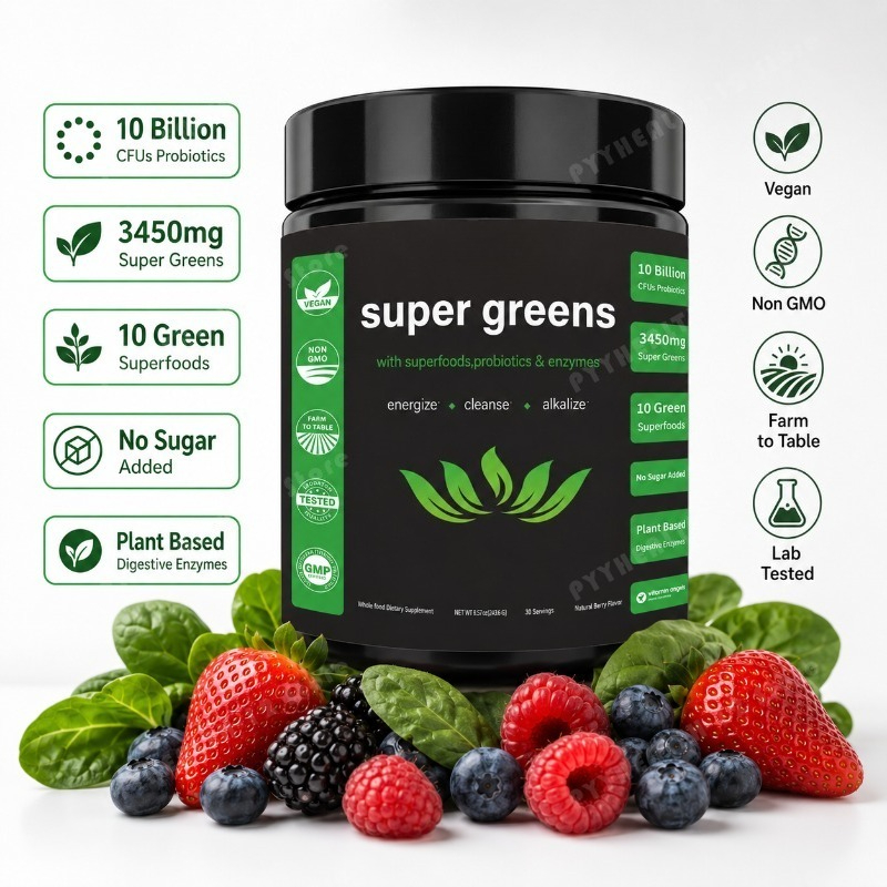 Digestive Enzyme Blend - Super Greens in Polvere con Miscela